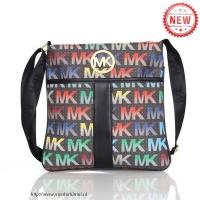 michael kors logo signature groot zwart multicolor crossbody zakken Shop Hoenzadriel 020gz464